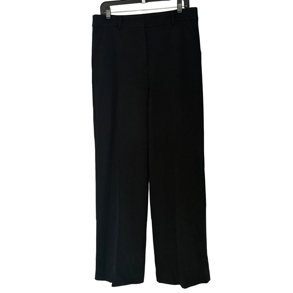 Akris Punto Straight Leg Trousers Black Viscose Blend Pants - 8